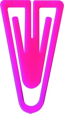 Produktbild von Büroklammern Plastiklips 60mm VE=75 Stück pink