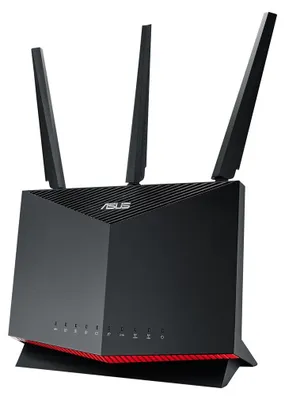 Produktbild von ASUS RT-AX86U Pro, Wi-Fi 6 (802.11ax), Dual-Band (2,4 GHz/5 GHz), Ethernet/LAN, Schwarz, Tabletop-Router