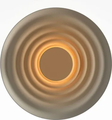 Produktbild von Wandleuchte Aluminium LED rund D: 40 cm Schwarz warmweiß 2700 K 100 lm Modern