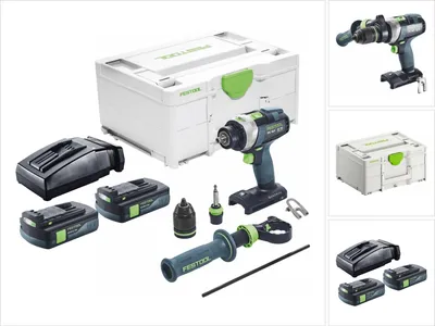 Produktbild von Festool TPC 18/4 I-Basic Akku Schlagbohrschrauber 18 V 75 Nm Brushless + 2x Akku 3,0 Ah + Ladegerät + Systainer