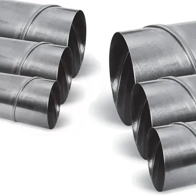 Produktbild von Wickelfalzrohr Lüftungsrohr Metallrohr Rohr Abluft Lüftung Verzinkt - Länge 1m (100cm) 100mm