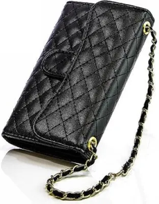 Produktbild von Samsung Galaxy Mini II (S6500) Booksytle Handtasche Karo Schwarz
