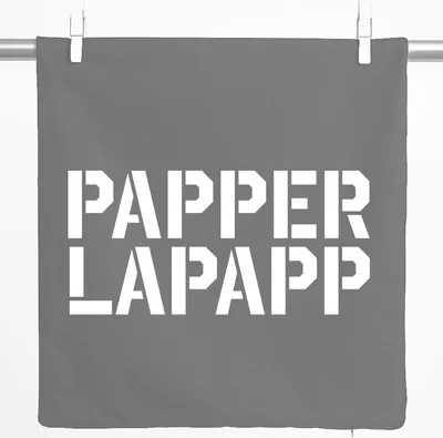 Produktbild von Huuraa Kissenbezug Papperlapapp Schriftzug 40x40cm Steel Grey Baumwolle Dekokissenbezug Geschenkidee