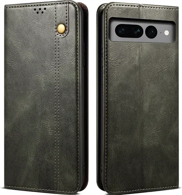 Image de Etui pour Google Pixel 8 Pro, étui en cuir avec fonction stand vert