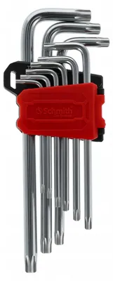 Image de Jeu de clés Torx Schmith, en acier CrV, longue, 9 pièces, pour professionnels, idéal pour l'atelier