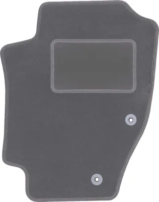 Produktbild von Fahrerfußmatte Velours graphit passend für Peugeot 307CC (2003-2008, Cabrio) – mit Befestigungen – passgenau
