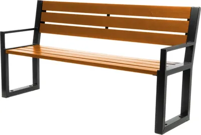 Produktbild von Gartenbank Holtz Stahlbank Garten Outdoor Bank 02004A Moderne Bank für Terrassen 162x85x44 cm Farbe: Teak