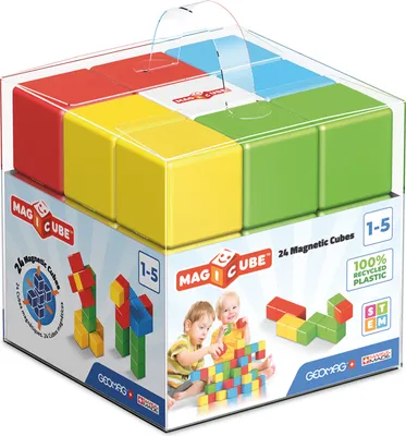 Produktbild von Geomag Magicube Vollfarbiger recycelter Kristall 24 Stk