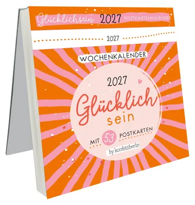 Produktbild von Postkartenkalender Glücklichsein 2027 by konfettiberlin