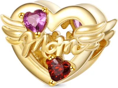 Produktbild von Gnoce Charm Mom Herz GGC032  vergoldet