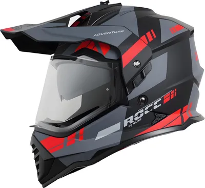 Obrázek produktu pro Rocc 500, enduro přilba, černá matná/šedá/červená, velikost L (59/60)