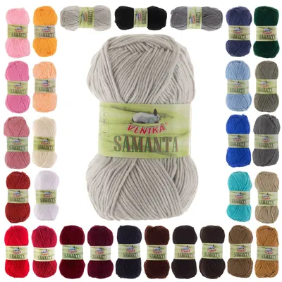 10 x 50g Strickgarn Samanta Uni Häkelgarn Strickwolle hellgrau