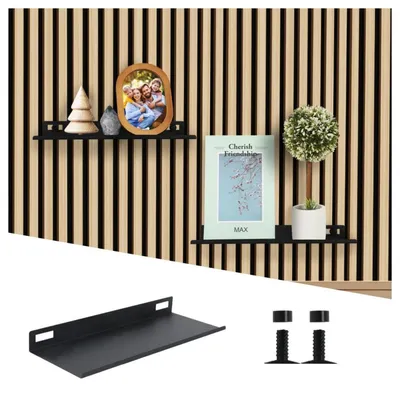 Image de Support mural pour panneaux acoustiques, en métal, sans perçage, 25 cm