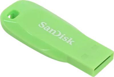 Produktbild von SanDisk Cruzer Blade 32 GB, 32 GB, USB Typ-A, 2.0, Ohne Deckel, Grün