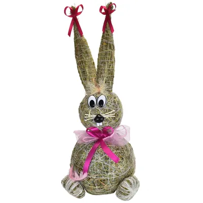 Produktbild von Strohkaninchen rosa 43x18 cm