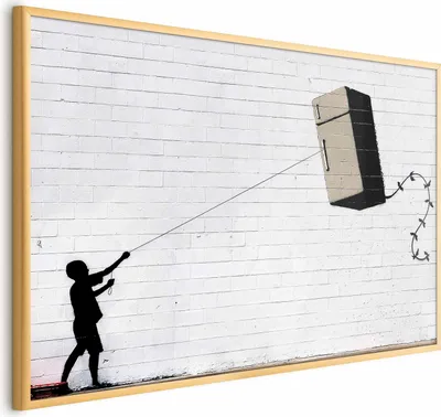 Produktbild von Posterpapier Poster - Flying Fridge 42x29.7 cm Streetart h-C-0106-ao-a
