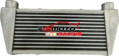 Produktbild von Intercooler-Kit, Aluminiumkonstruktion, Kernmaß 455x225x71mm, Gesamtmaß 603x280x80mm, Einlass/Auslass 63mm, Universelle Kompatibilität