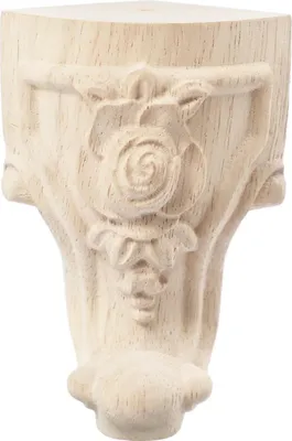 Produktbild von Möbelfüße/Schrankfüße - Holzfüße - 4er-Set - 10 cm Höhe - Euklidischer Stil - Dekorative Stützen - Graubraun