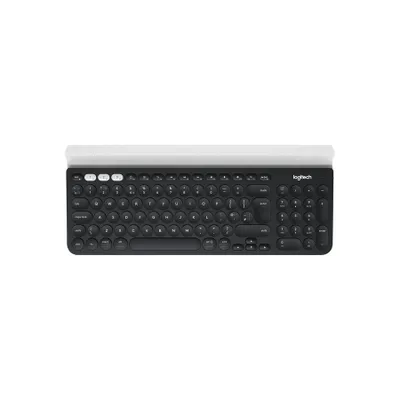 Produktbild von Logitech K780 Multi-Device Wireless Keyboard, Volle Größe (100%), Kabellos, RF Wireless + Bluetooth, QWERTY, Grau, Weiß