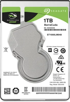Image de Seagate 6.3cm (2.5") 1TB SATA3 BarraCuda 5400 128MB 7mm intern