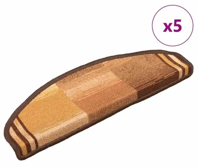 Immagine prodotto di vidaXL Tappetini autoadesivi 5 pezzi 65x21x4 cm Marrone