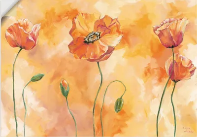 Produktbild von ARTland Wandbild, selbstklebend Mohnkomposition Größe: 130x90 cm