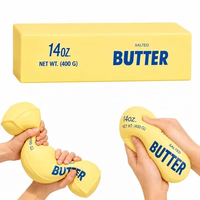 Produktbild von Minicee Butter-Squishy XXL – Stressabbau-Spielzeug, Tressball & Fidget Toy  24 cm