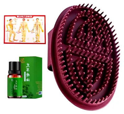 Produktbild von Massagebürste für Ganzkörperentspannung | Tragbares Kopfhautpflege- und Muskelmassagegerät mit Punktkarte