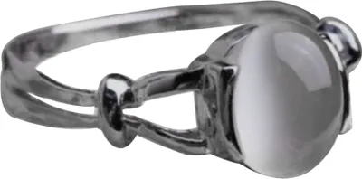 Produktbild von Vintage-Fingerring mit Mondstein-Intarsien für Damen, Hochzeitsschmuck, Valentinstagsgeschenk-Weiß,US 10