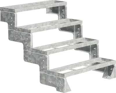 Produktbild von Aussentreppe Pertura Tallis ohne Geländer 4 Steigungen Einlegestufen 80 cm Metall