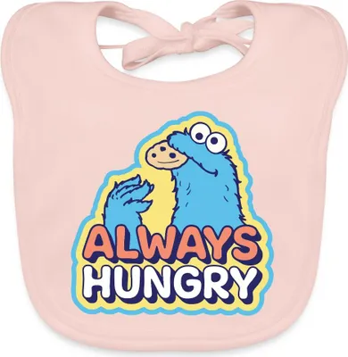 Produktbild von Spreadshirt Sesamstraße Krümelmonster Design Always Hungry BabyLätzchen, One size, Rose