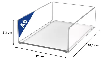 Immagine prodotto di MAUL A6 Vassoio per appunti in acrilico 16,3 x 11,8 x 5,35 cm trasparente