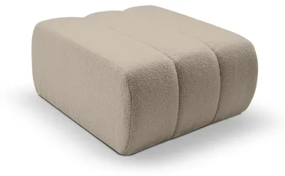 Produktbild von Pouf Baloa Sandleinen 82x75x41 cm mit Bouclé-Struktur und PUR-Schaumfüllung