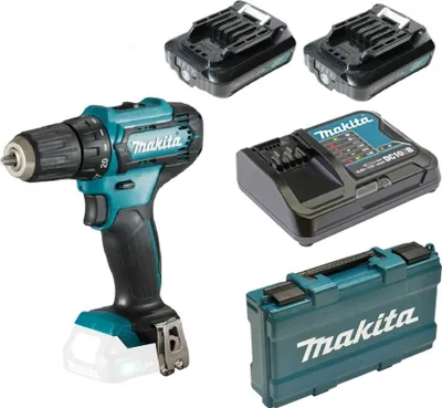 Produktbild von Makita DF333DSAE Akku-Bohrschrauber 12V, inkl. 2x 2,0Ah Akku und Netzteil