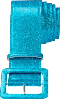 Immagine prodotto di Cintura in vinile glitterato per adulti 120,0 x 5,5 cm - 04628 | Blu turchese