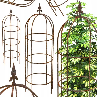 Produktbild von Kapaga Staudenhalter 3 Stück Set Rankhilfe Rosenstütze Staudenstütze Metal 100cm