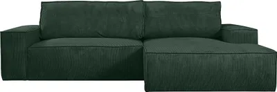 Produktbild von Schlafsofa aus Cord in Flaschengrün - rechte Ecke - AMELIA by PASCAL MORABITO