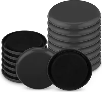 Produktbild von Navaris Möbelgleiter Set rund - 16x Möbeluntersetzer  für schwere Möbel - Möbelschoner für Teppich - runde Teppichgleiter 3,5" & 4,75"