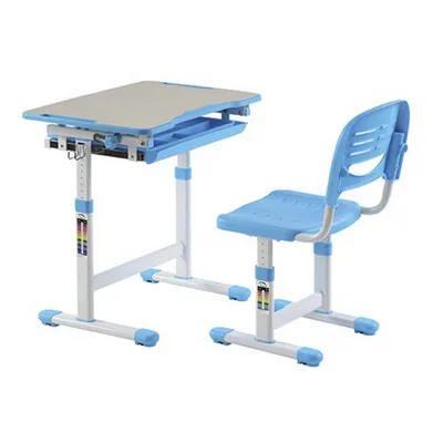Immagine prodotto di Scrivania per bambini con sedia da ufficio ergonomica regolabile in altezza - tavolo da disegno - tavolo da scuola