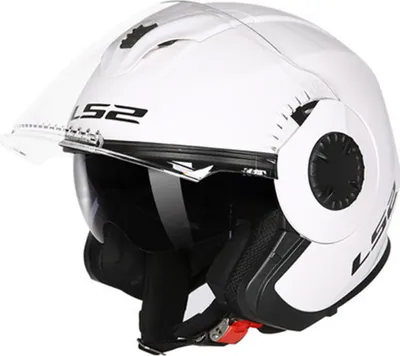 Obrázek produktu pro LS2 OF570 Helmet Dual Lens Poloviční krytá jízda pro ženy a muže Motocykl Casque Jasné bílé XXXL