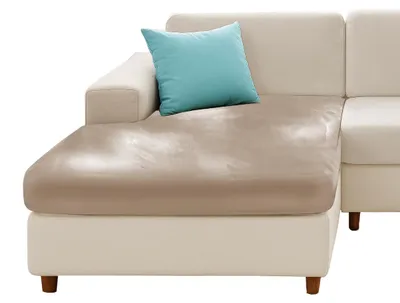 Produktbild von Sofa Sitzkissenbezug - Beige - 165-200cm - Stretch Husse - Polsterbezug für Sofa Sitzfläche