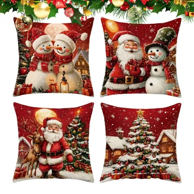 Productafbeelding van Decoratieve Kerstkussenslopen 45x45cm
