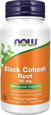 Produktbild von Schwarze Cohosh-Wurzel 80 mg 90 Veg-Kapseln Now Foods