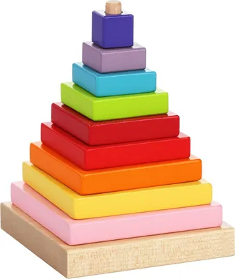 Immagine prodotto di RAPPA CUBIKA Piramide colorata - puzzle in legno 9 pezzi