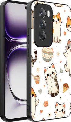 Produktbild von Smartphonica Telefon Fall geeignet für Oppo Reno 12 Pro mit Katze drucken - TPU zurück Abdeckung Fall Katze Design