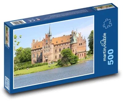 Produktbild von martinpuzzle - Puzzle 500 Teile - Schloss Egeskov in Dänemark