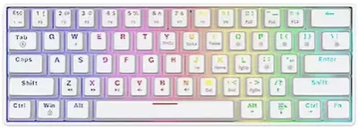 Imagen del producto de NB MOBILE 1717R: Teclado retroiluminado en blanco [Reino Unido]. Teclado con logo de Copilot, retroiluminado en blanco