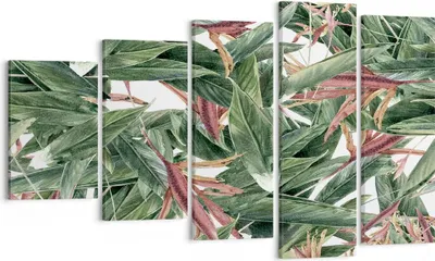 Produktbild von Bild auf Leinwand - Leinwandbild - Pflanze Blatt Blume - 100x60cm - Wand Bild - Wanddeko - Leinwanddruck - Bilder - Kunstdruck - Wanddekoration - Leinwand bilder - Wandkunst - EG100x60-3844