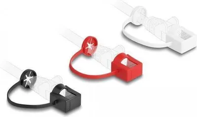 Image de Delock Protection anti-poussière pour connecteur RJ45 avec clip de fixation set de 50 couleurs (66973)