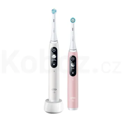 Zdjęcie produktu dla Oral-B Electric Toothbrush | iO6 DuoPack | Rechargeable | For adults | Number of brush heads included 2 | Number of teeth brushing modes 5 | White/Pink